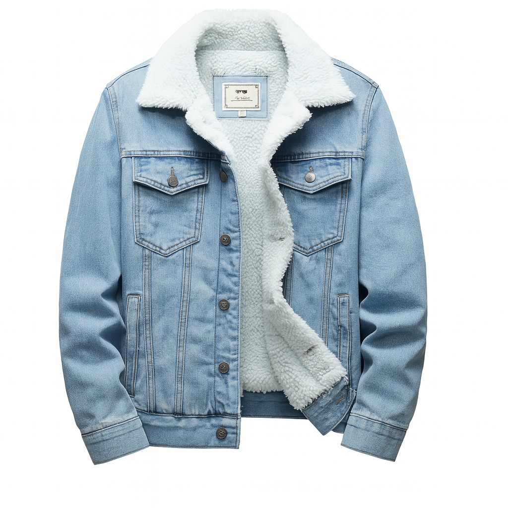 Jaqueta Jeans Masculina Forrada em Lã Lorennzi