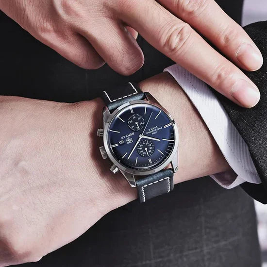 Relógio de Couro Classic Civano