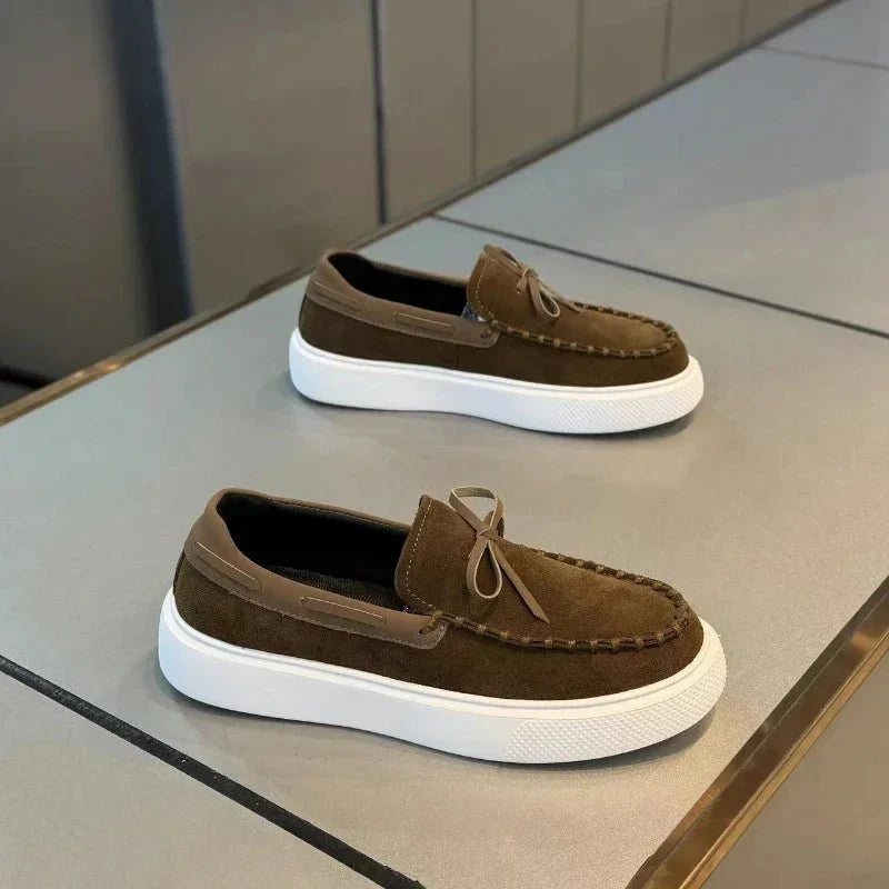 Mocassim Masculino de Couro Respirável – Slip-On Confortável para Estilo Casual Todos os Dias