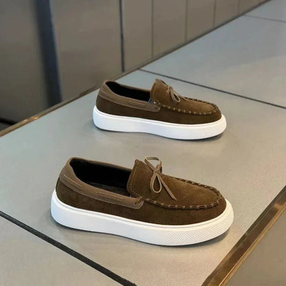 Mocassim Masculino de Couro Respirável – Slip-On Confortável para Estilo Casual Todos os Dias