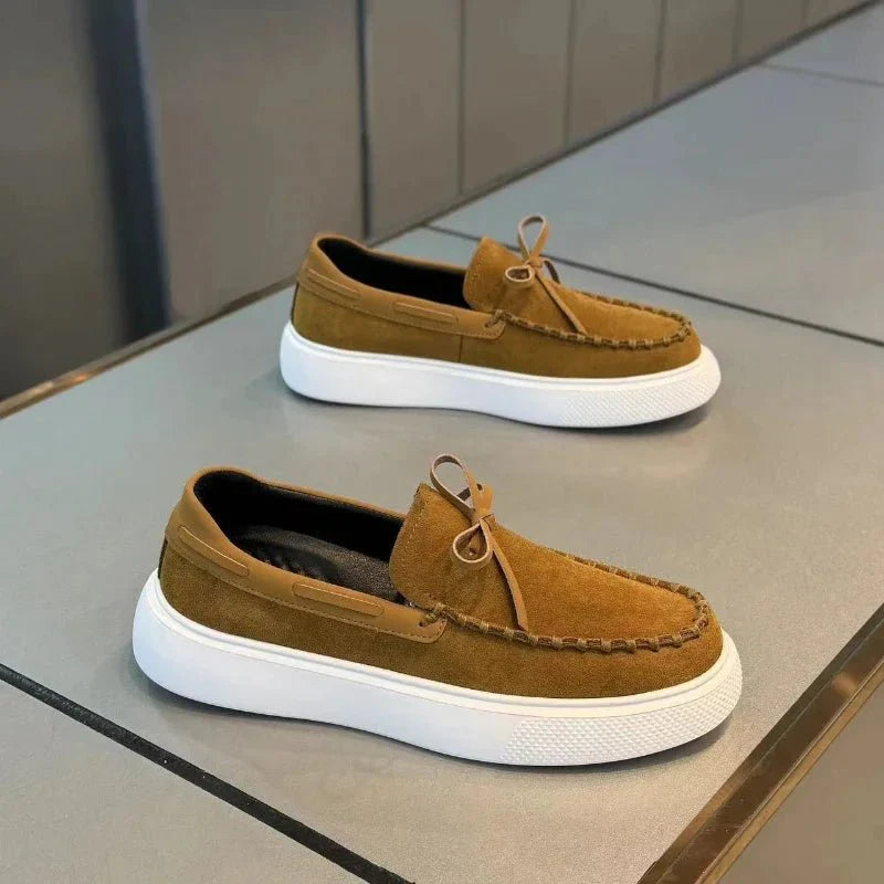 Mocassim Masculino de Couro Respirável – Slip-On Confortável para Estilo Casual Todos os Dias